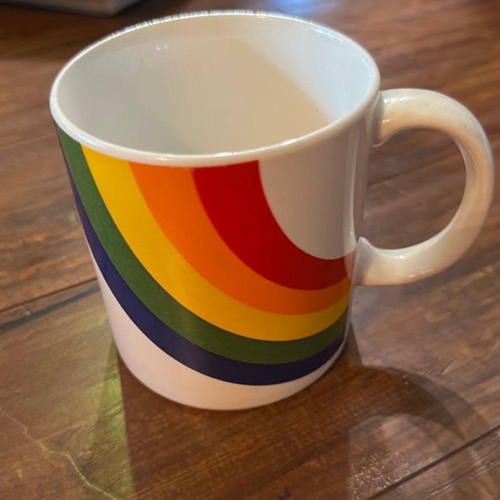 Vintage FTD rainbow coffee mug ‎ 1987